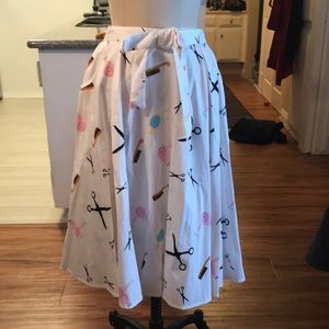 Hearts and Roses. scissor/ rockabilly skirt